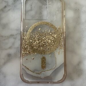 Case-Mate Gold Glitter Phone Hardshell Case iPhone 14 Pro